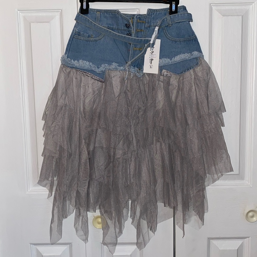 NWT Jean Skirt